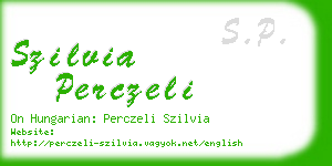 szilvia perczeli business card